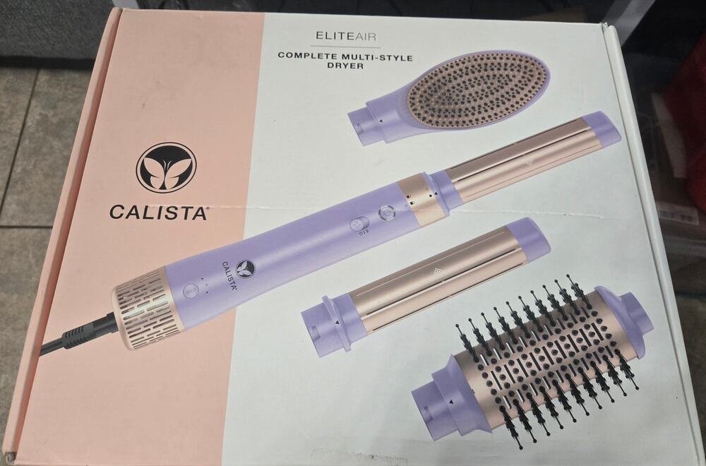 Calista EliteAir Multi-Style Hair Dryer Styler Set Purple New Open Box
